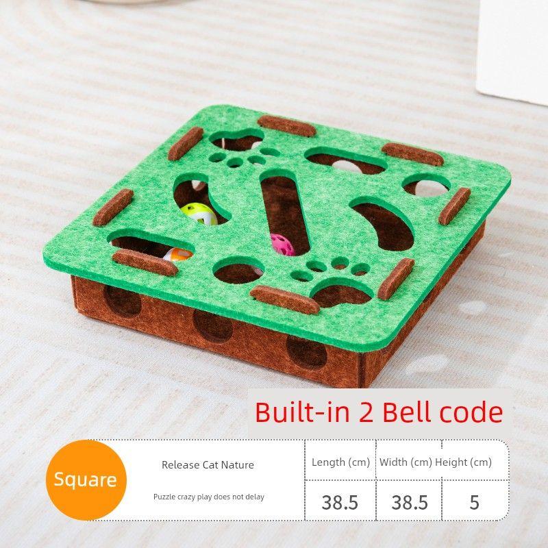 

Саморазвлечение Снятие Заложенности Удобный Гаджет Потребление Физической Силы Дразнилка для Кошек Устойчивый к Царапинам Устойчивый к Укусам Товары для Домашних Животных Устойчивая к Царапинам Коробка для Укусов [Square maze] a pack [built-in 2 Bell Ball