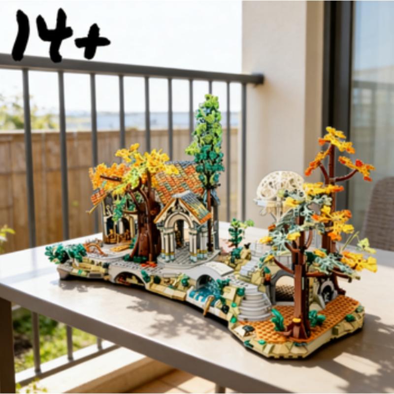 New 6167pcs Circular Movie Series Street Scene Model Compatible With Home Decor Style For Adult's Christmas Birthday Gifts