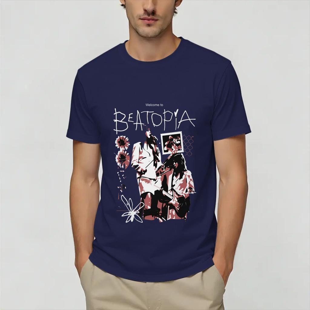 Vintage TShirt Beach Beabadoobees Vintage Trending TShirts 100 Cotton Tee Shirt Y2K Classic Pattern Short Sleeve Tops