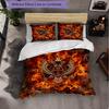 Serbia Pattern 3 Pieces Bedding Set Soft Microfiber Duvet Cover with Pillow Cases for Bedroom