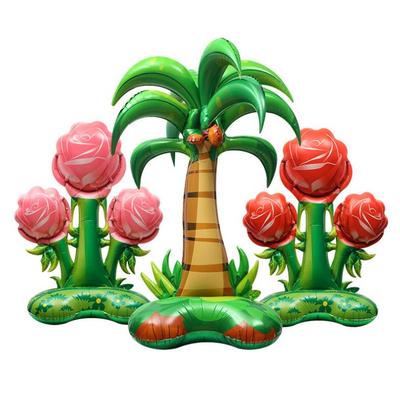 3D Cartoon Rose, Coconut Tree & 4D Birthday Party Photo Balloons