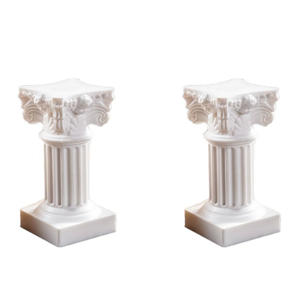 Home Decor Classical Architecture Miniature Roman Column Handicraft Photography Props Candlestick