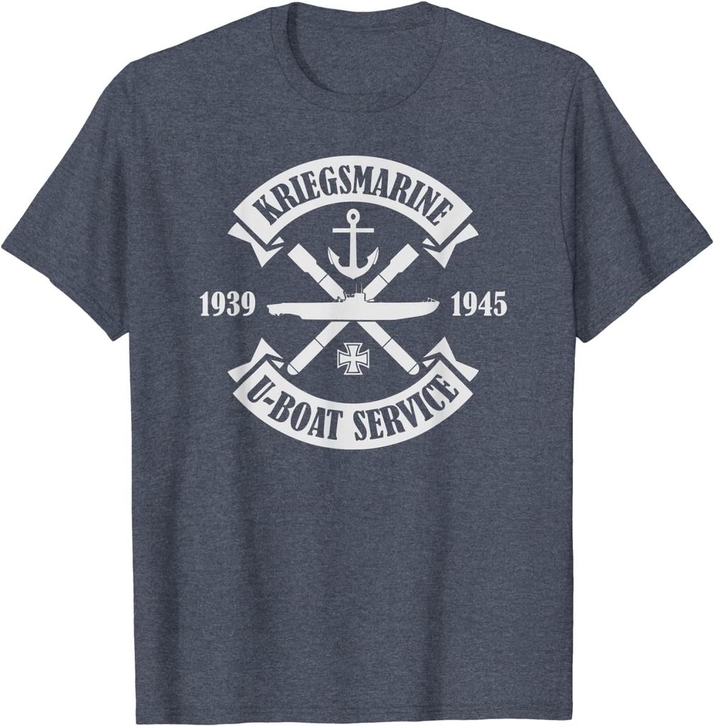 WW2 Kriegsmarine Ponorka Německá námořní ponorka Tričko 100% Bavlna Kulatý výstřih Letní Krátký rukáv Ležérní Pánské tričko Velikost S-3XL
