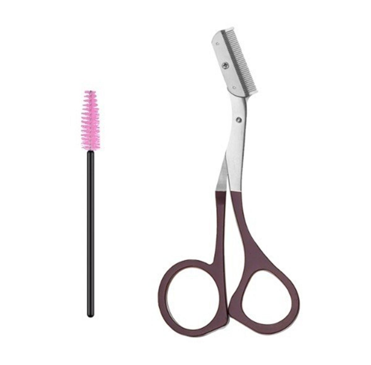 

2Pcs Stainless High Quality Eyebrow Trimming Tool With Eyebrow Comb&Trimmer Eyebrow Scissors.Perfect Tools For Trimming