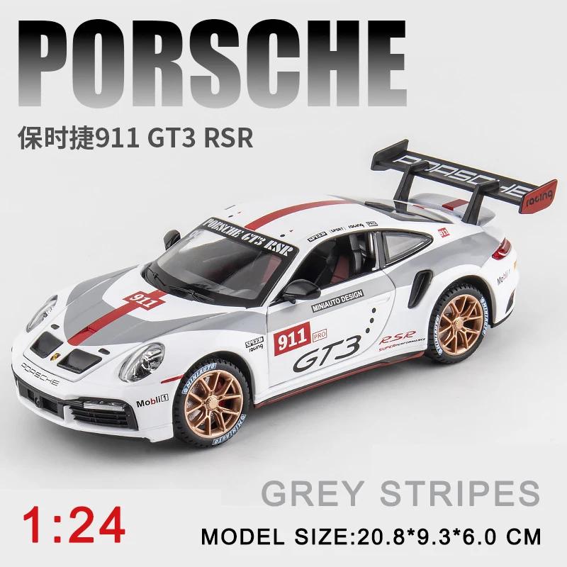 Pdbn6 1/24 Porsche 911 GT3 RSR Sports Car Alloy Pull Back Model Car Simulation Children's Diecast Toy Car Boy Toys Garage Kit