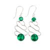 Chrome Diopside Gemstone 925 Sterling Silver Jewelry Handcrafted Earrings 2.13" EE-84-1