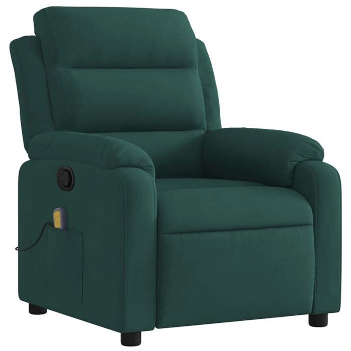 VidaXL Fauteuil de Massage Inclinable, Chaise avec Repose-pieds, Siège avec Dossier et Accoudoirs Salle de Séjour, Moderne, 373513
