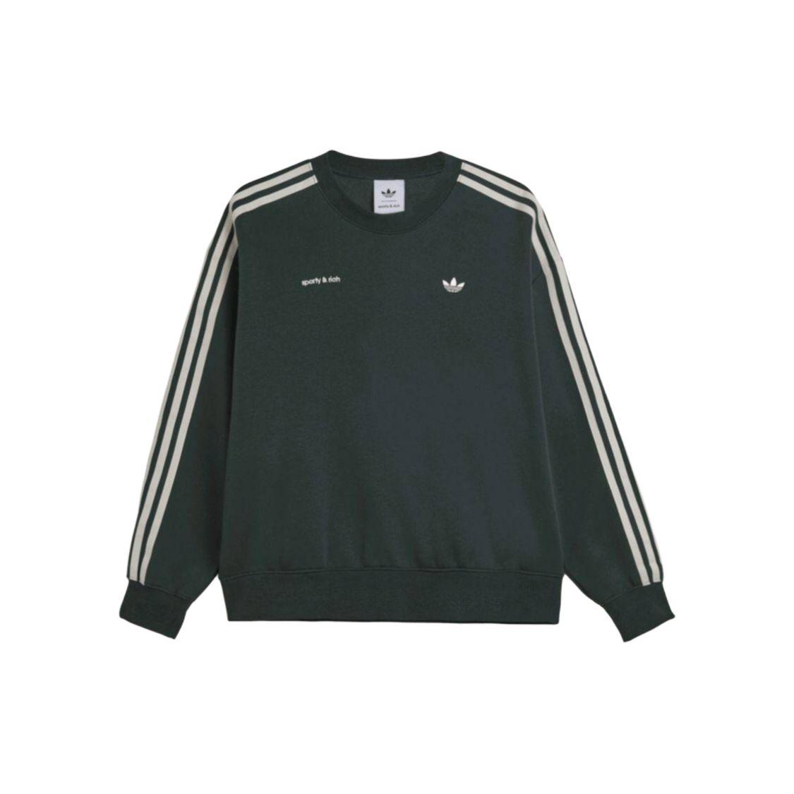 

Adidas Originals x Sporty & Rich Womens Crew Neck Sweatshirt Shadow Green JN5320 XL