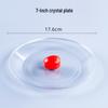 Thickened Transparent PS Plastic Plates - Crystal Butterfly Design for Steak, Fruit & More