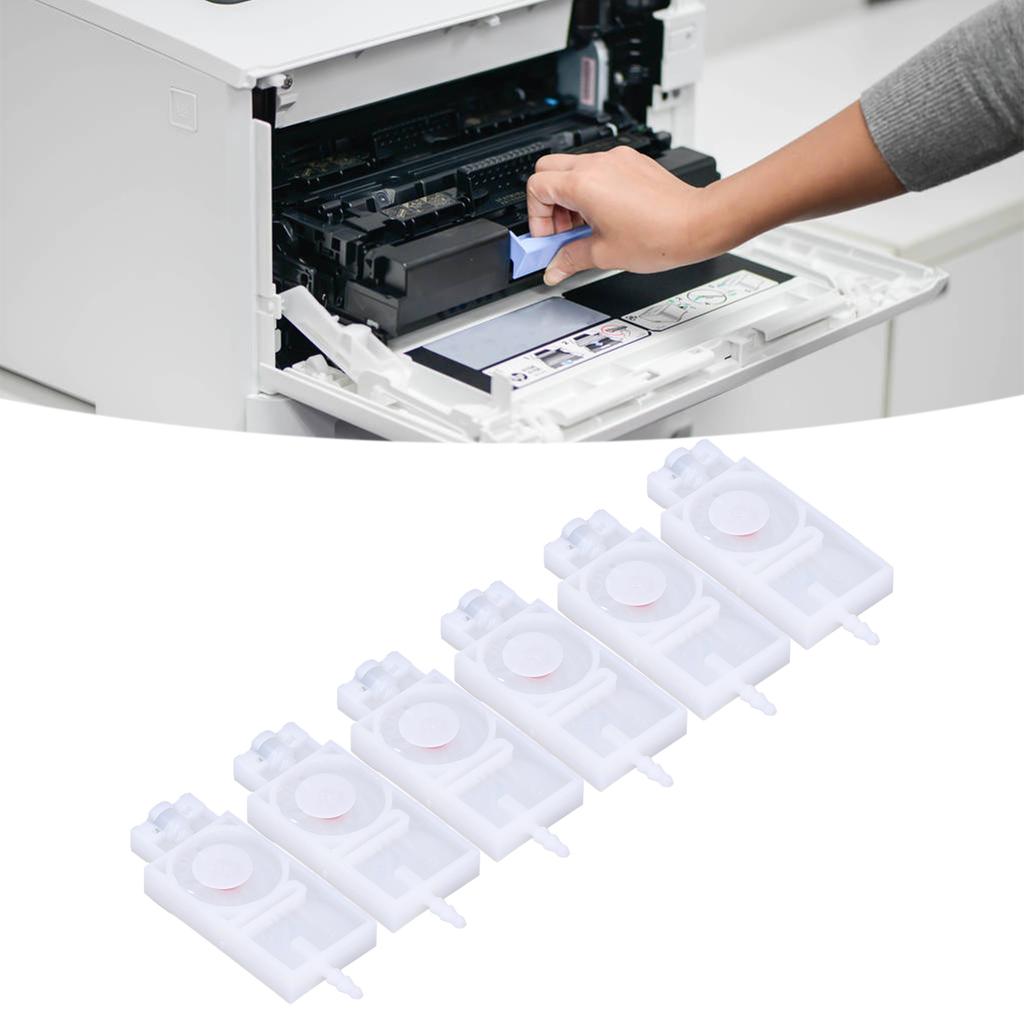 6Pcs Ink Damper Solvent Inkjet Head Rectangular PP Damper Replacement for  600 Printer