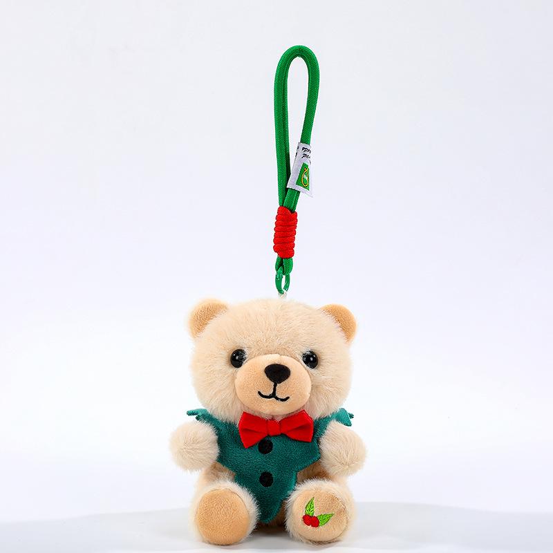 

Little Bear Christmas Hat Plush Ornament - Cute Holiday Gift 13cm 0.1kg