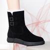 Snow Boots Fleece Thickened Warm High-top Short Boots Non-slip Flat Bottom Cold-proof Outer Wear Large Size Cotton Shoes