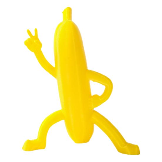 3D Printed Fruit Figurine with Articulated Legs Movable Joints Banana