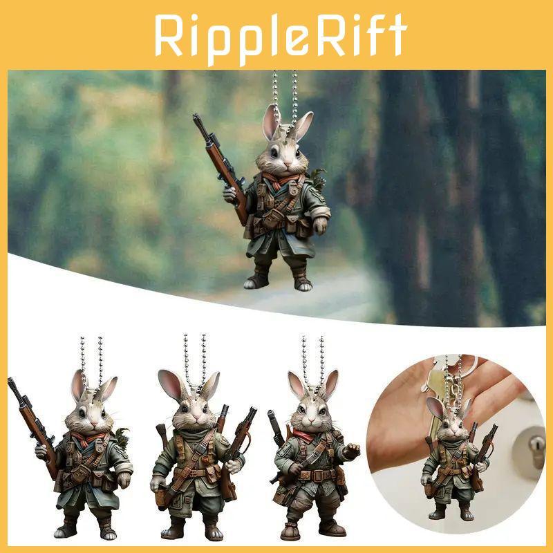 Acrylic Cartoon Animal Gunner Pendant Christmas Tree Decoration For Car Interior Style