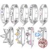 Word Ring Series Authentic Original Copper Metal Women Finger Rings Designed For Women Copper Metal Simple Crown Zirconia Stone Luxury High Quality