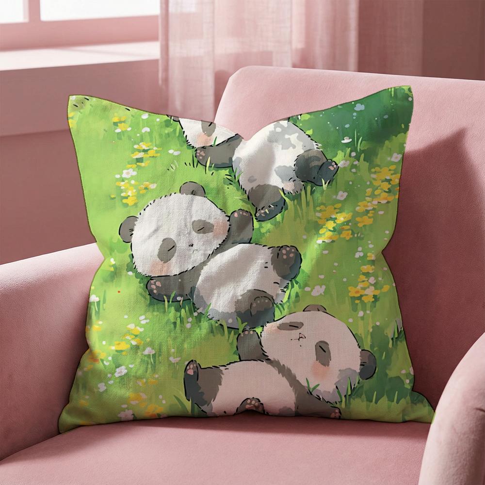 Cartoon Drawing Animal Cushion Cover Multi-Scene Pillow Cover for Home & Car - Reversible, Soft & Durable for Daily Use