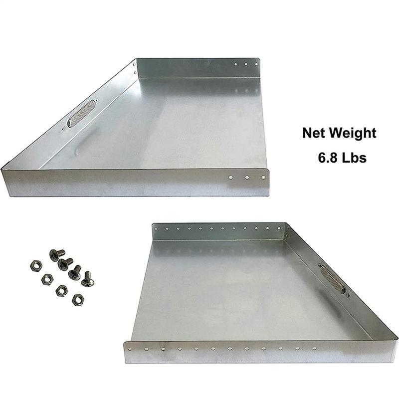 Fireplace Ash Tray Pan Ember Holder Steel With Screw Pack Rust-Resistant Home Fire Place Accessories Adjustable Collection Tool