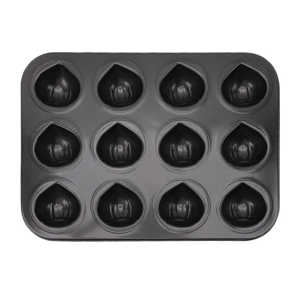 Nonstick Cupcake Mold Carbon Steel Chestnut Bakeware Carbon Steel Tray  Home Baking Party Dessert серый