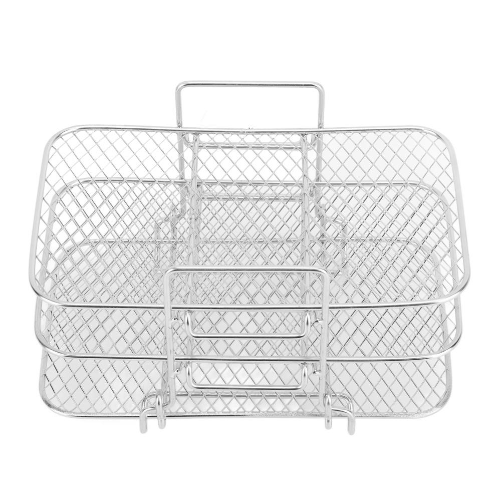 Silver Baking Rack Rectangle Shape Dehydrator Rack Durable Air Fryer Rack Food Dehydrating