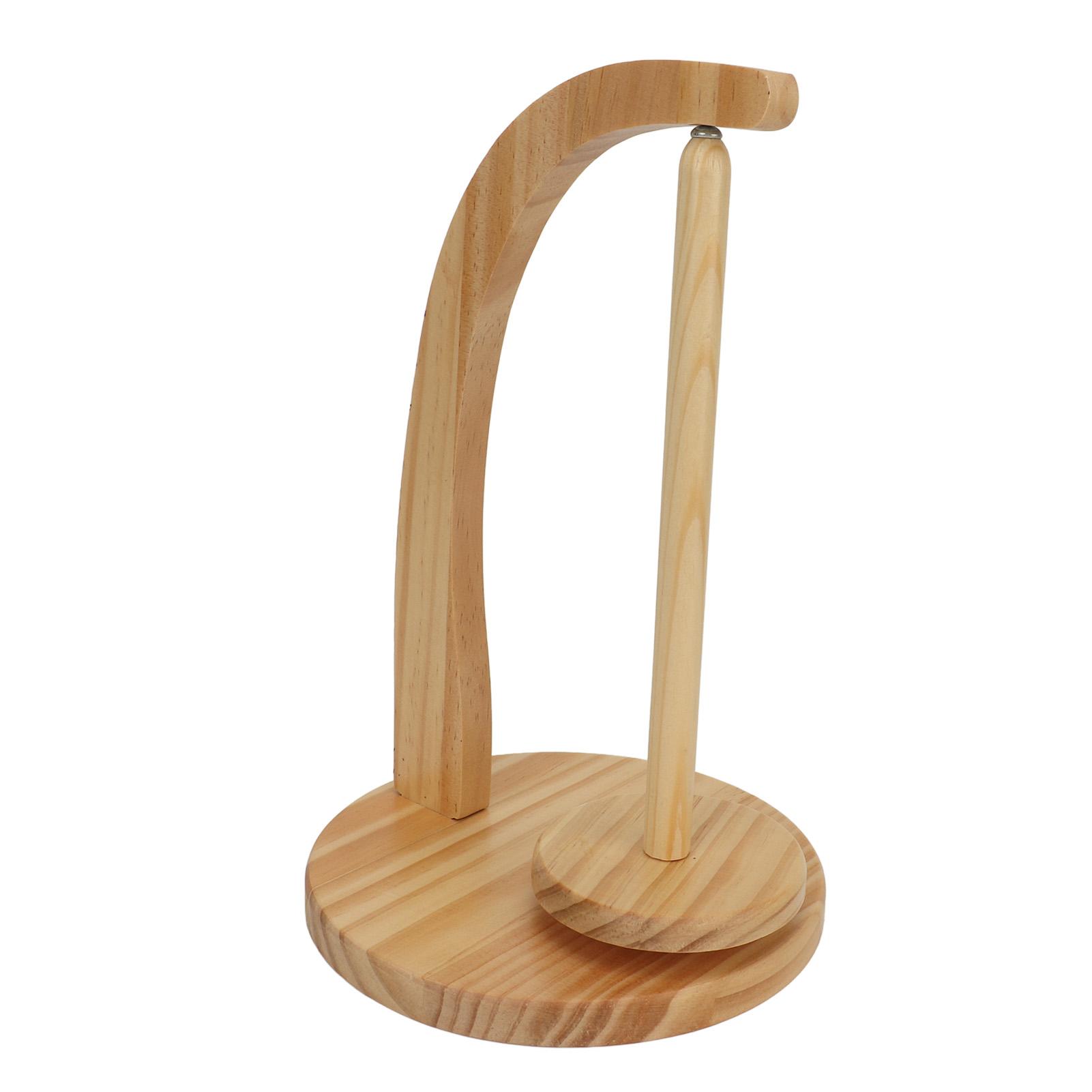 

Держатель пряжи для вязания и вязания крючком, вращающийся, простой в установке, деревянная прялка для вязания крючком