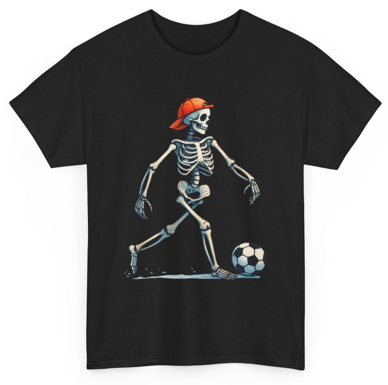 Skeleton Soccer Halloween Costume Funny Men Boys Kids Tee T-shirt XXXL