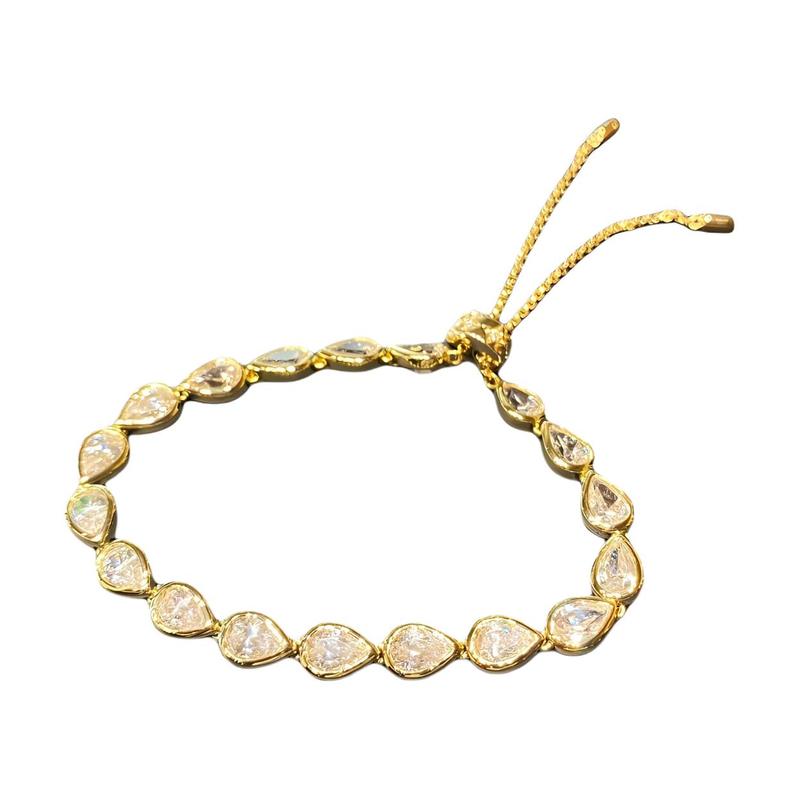 APM Monaco Water Drop Adjustable Exquisite Bracelet Women Gold YB4657OX золотой