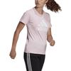 Adidas T Shirts Women's Pink Crew Neck Moderate Straight Fit GL0726