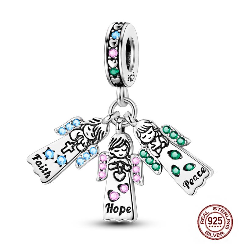 92 Styles Original Copper Green Series Cactus Avocado Clover Charms Bracelet Pendant Diy Clip Beads Women'S Jewelry