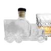 Bourbon Decanter Whiskey Pourer Half Truck 375ml Decorative Decanter with Interesting Stopper for Liquor Beer Champagne Hosting