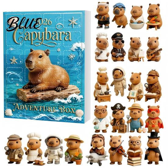Themed Blind Box Countdown with Advent Calendars Christmas Capybara Set 2026 24 Days Novelty Gift