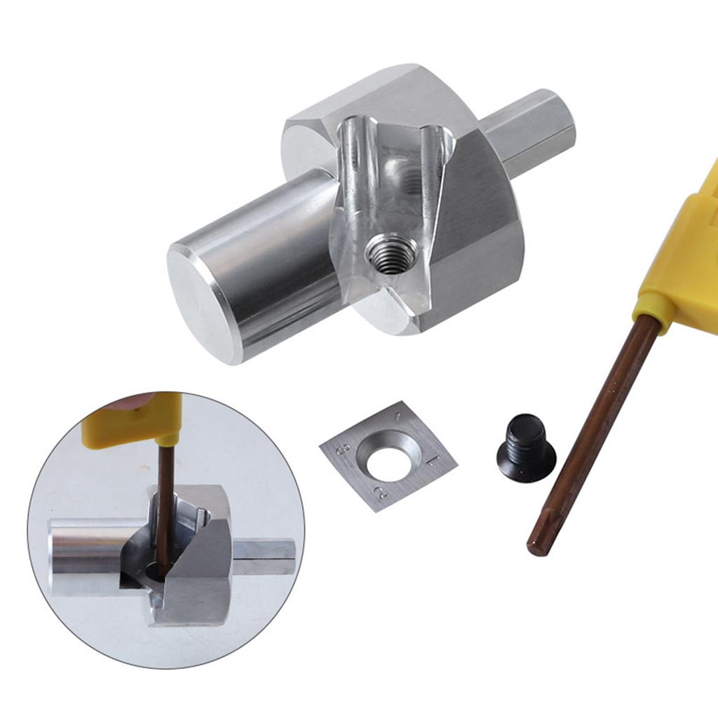 Workbenches Dog Hole Chamfer Reamer Tool Stainless Steel 20mm Dog Hole Shaping Trimmers Hex Shank for Electric Drill