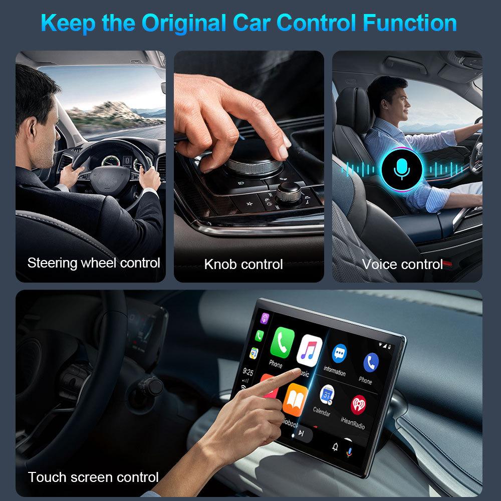 Wireless Carplay&Android Auto Box 2in1 Wired To Wireless Dongle Automatic Connect Adapter 5.0 Bluetooth Plug&Play Mini AI Box