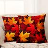 1 Pieces -2D Flat Printing Autumn Maple Leaf Pattern Throw Pillows Polyester Pillowcase Sofa Decorative Cushion Cover