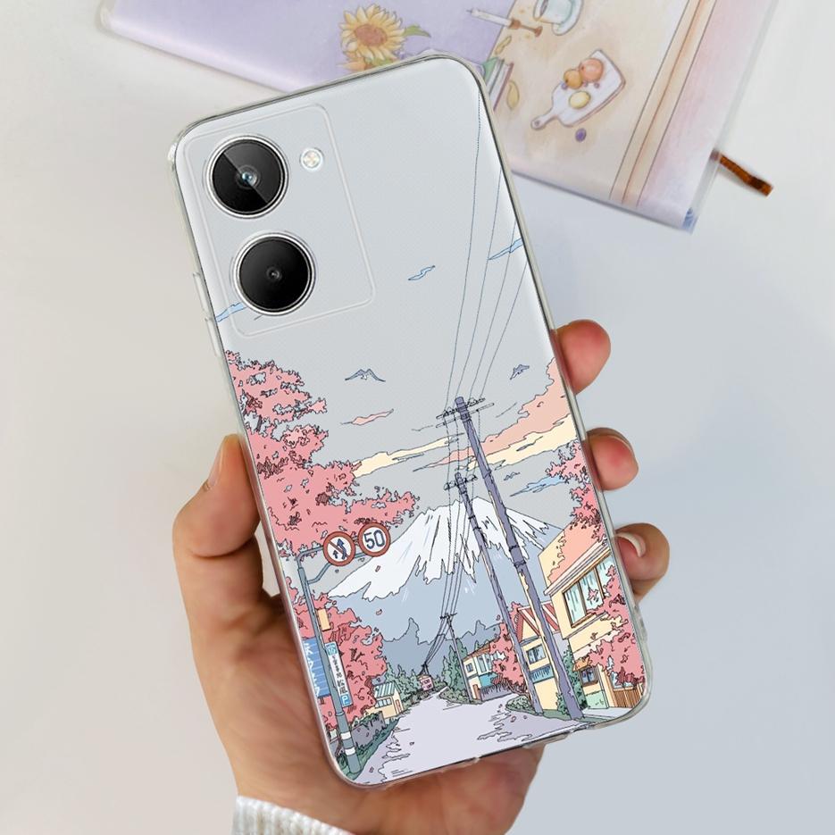 For Realme 10 4G Case Colorful Painted Cover Soft Silicone Phone Case For Realme 10 Pro Plus Realme10 Pro+ Back Cover Coque Capa