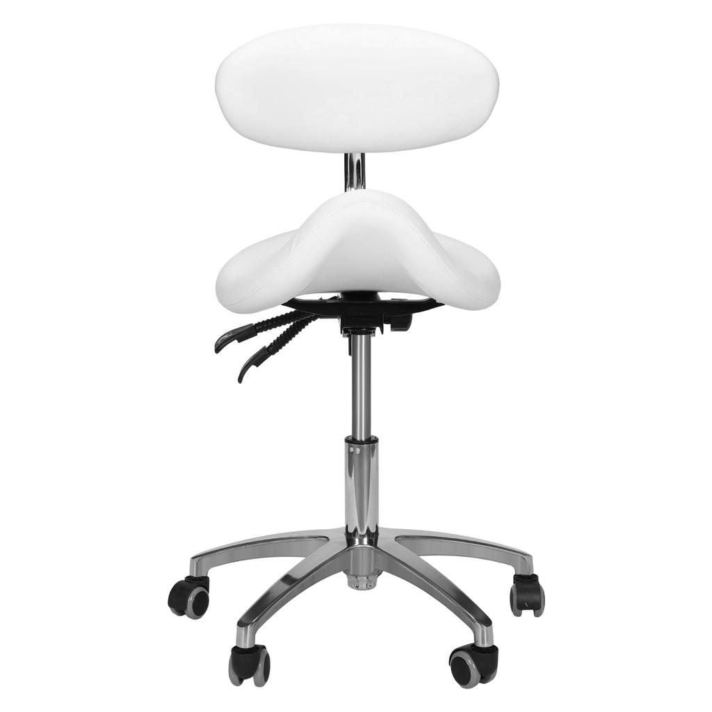 Saddle Stool with Wheels Saddle Stool Chair with Back Support 19.93-21.65in Height for Home Office Salon Spa Kitchen Tattoo