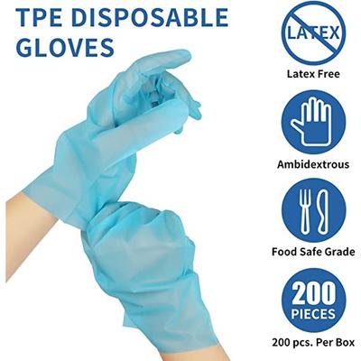 Jednorazowe rękawiczki bezlateksowe wykonane z elastomeru TPE - 100 sztuk w pudełku