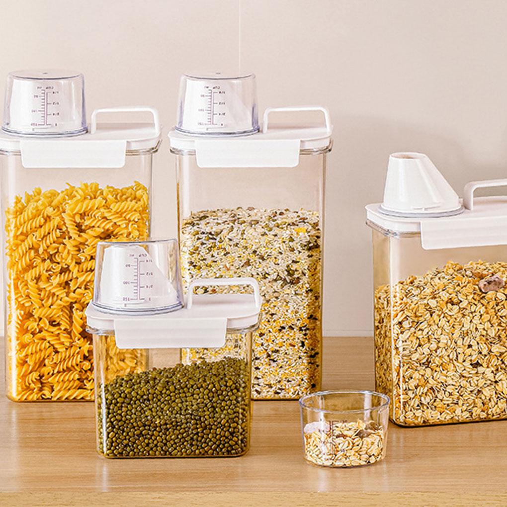 Contenitore Trasparente per Cereali ad Accesso Facile per una Cucina Pulita e Ordinata Scatola Dispenser per Cereali