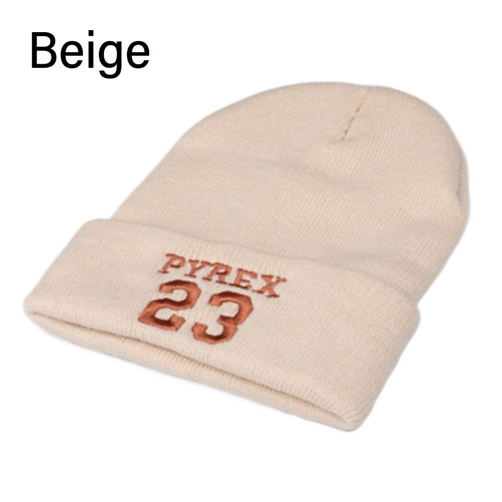 Warm Baby Knitted Hat Embroidery Letter 23 Thicken Cap Korean Kids Snowcap  Boys Girls