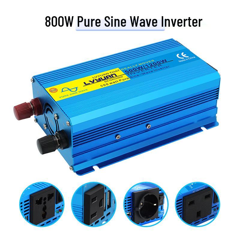 Tuyang Pure Sine Wave Inverter 800W/2000W, 12V/24V to 220V-240V for Car/Home/Solar Use.