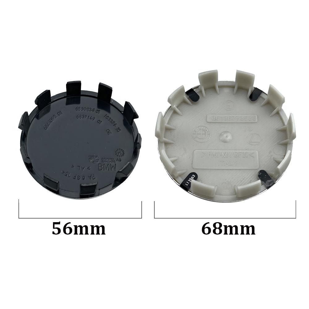 4 Stück 56mm 68mm BMW Felgendeckel für E90 E46 F10 F30 E87 F20 G20 E60 E39 E92 F11 F31 E61 F25 E36 X3 X5 Autozubehör