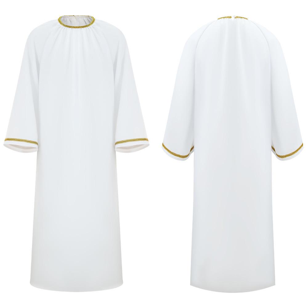 Good Omens Aziraphale Costume With Clergy Robe For Halloween Cosplay And Stage Performance