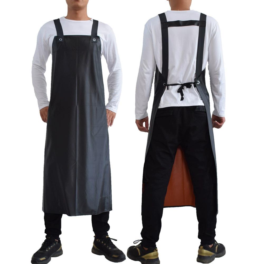 PVC Waterproof Apron: Acid & Alkali Resistant, Oil-Proof, Industrial Waist Apron for Kitchen and Hotel Use