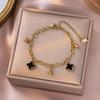 Elegant 18K Gold Titanium Steel Bracelets: European & American Fashion, Non-fading, Women's Versatile Personality Hand Jewelry