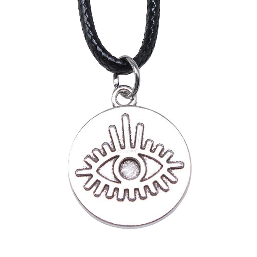 45cm Necklace Leather Chain Big Eye Of Horus Minimalist Jewelry Components QN029