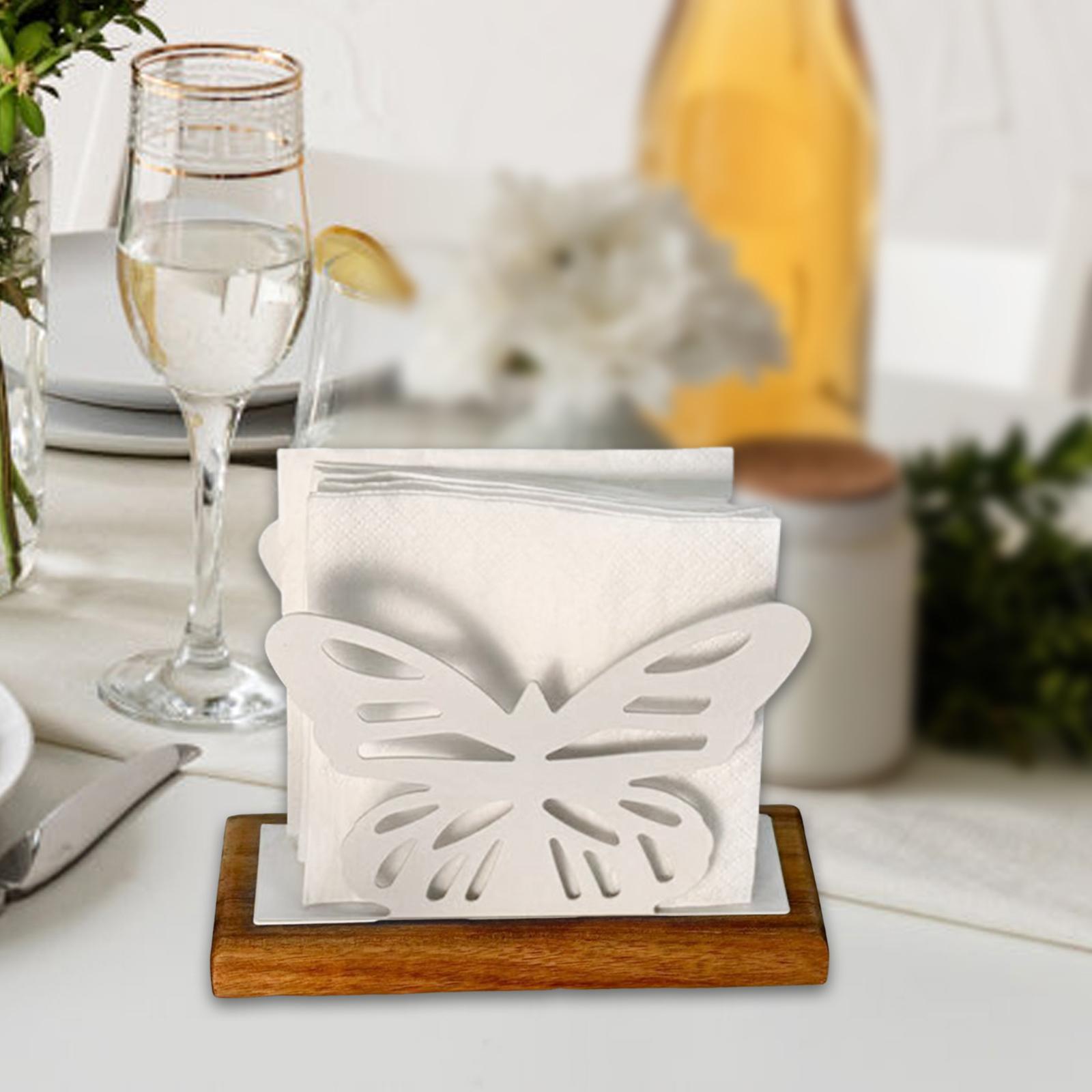 

Butterfly Napkin Holder for Table Paper Towel Organizer Countertop Organizer for Coffee Shop Restaurant Hotel Home Wedding