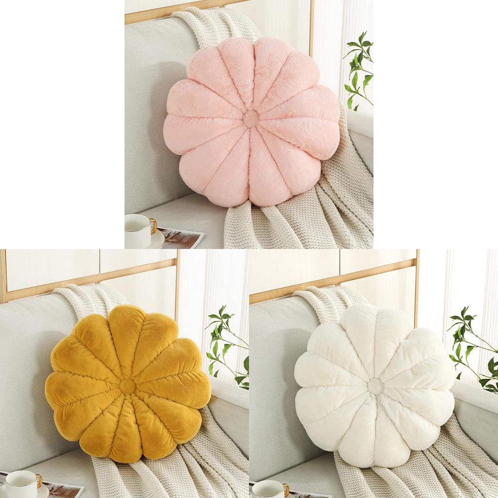 Nordic Small Bunny Fur Pumpkin Seat Cushion For Living Room Decor And Office Comfort