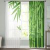 Zielone, bambusowe, leśne, przezroczyste zasłony do sypialni, salonu, tiulowe zasłony do woalowych zasłon okiennych w kuchni