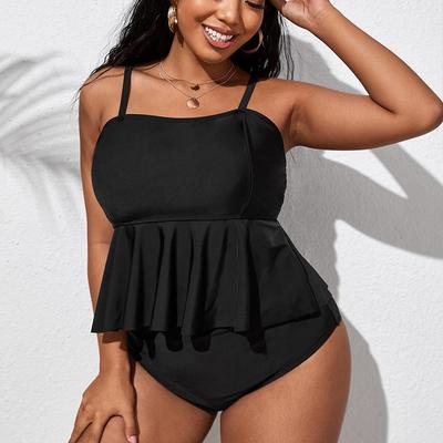 Women Bikinis Set Swimwear Plus Size High Waist Floral Swimsuit Larges Big Plussize Swimming Suits Bathing Beachwear New