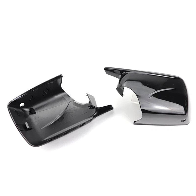 M Look Glossy Black Mirror Covers For BMW X5 E53 1999- 2006 Rearview Side Mirror Cover Caps New