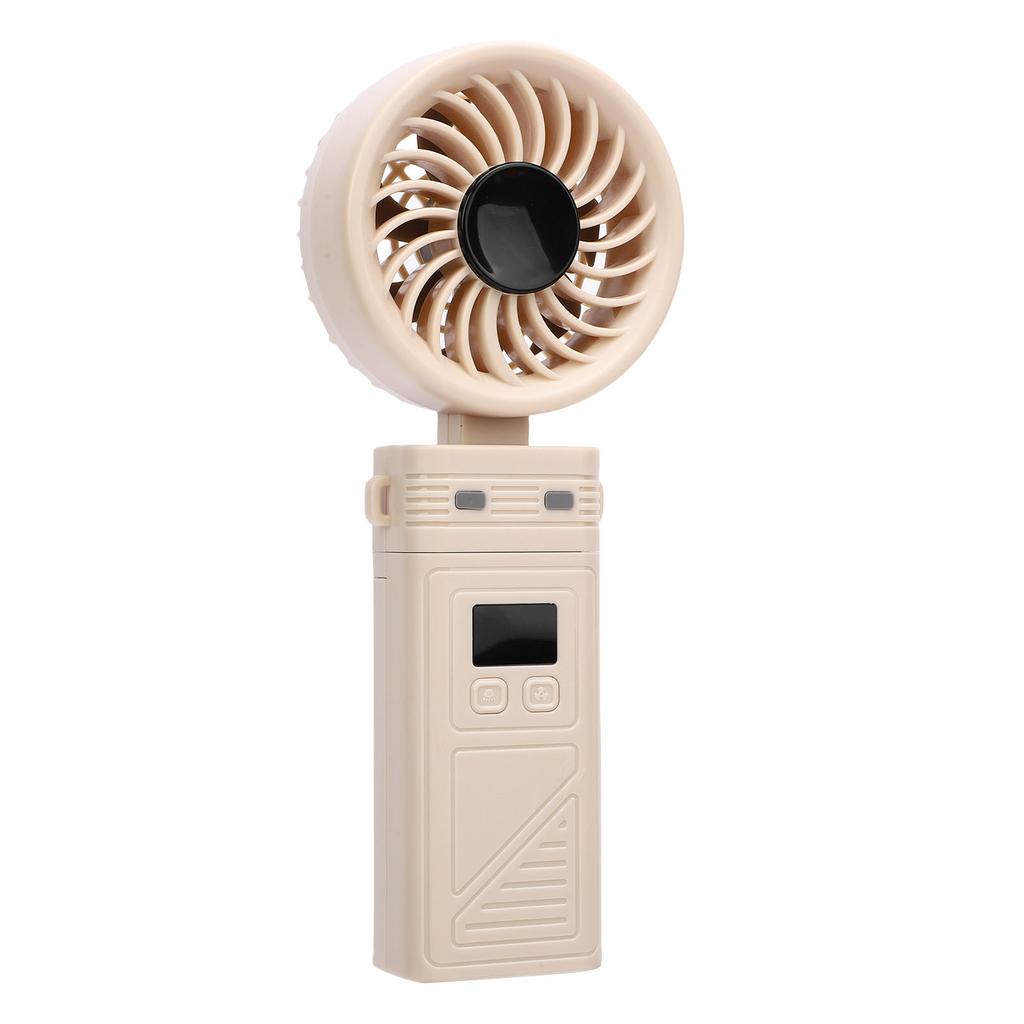 Handheld Fan 5200mAh Rechargeable Foldable Fan with 6 Wind Speed Digital Display Detachable Head